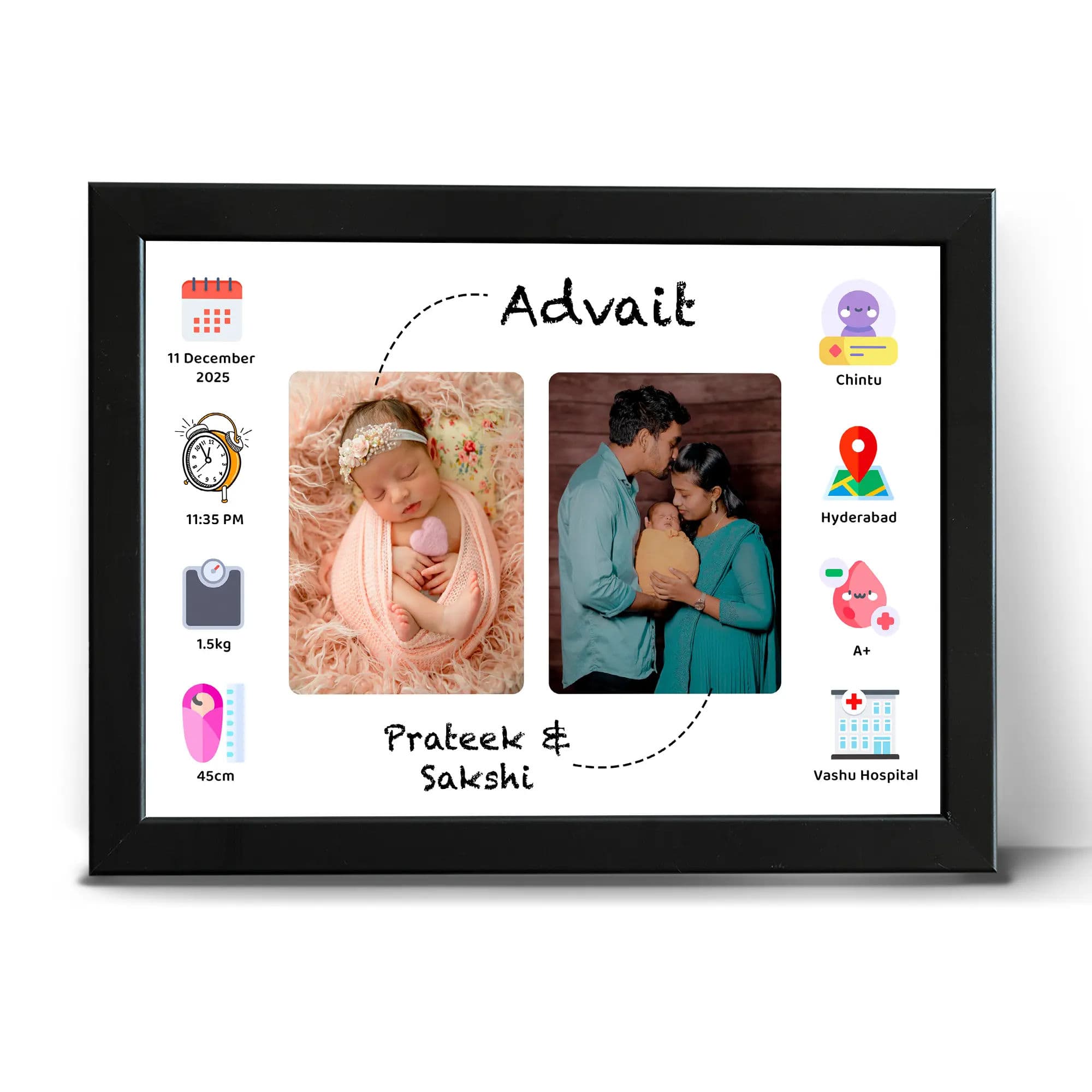 Baby Inforgraphic Frame