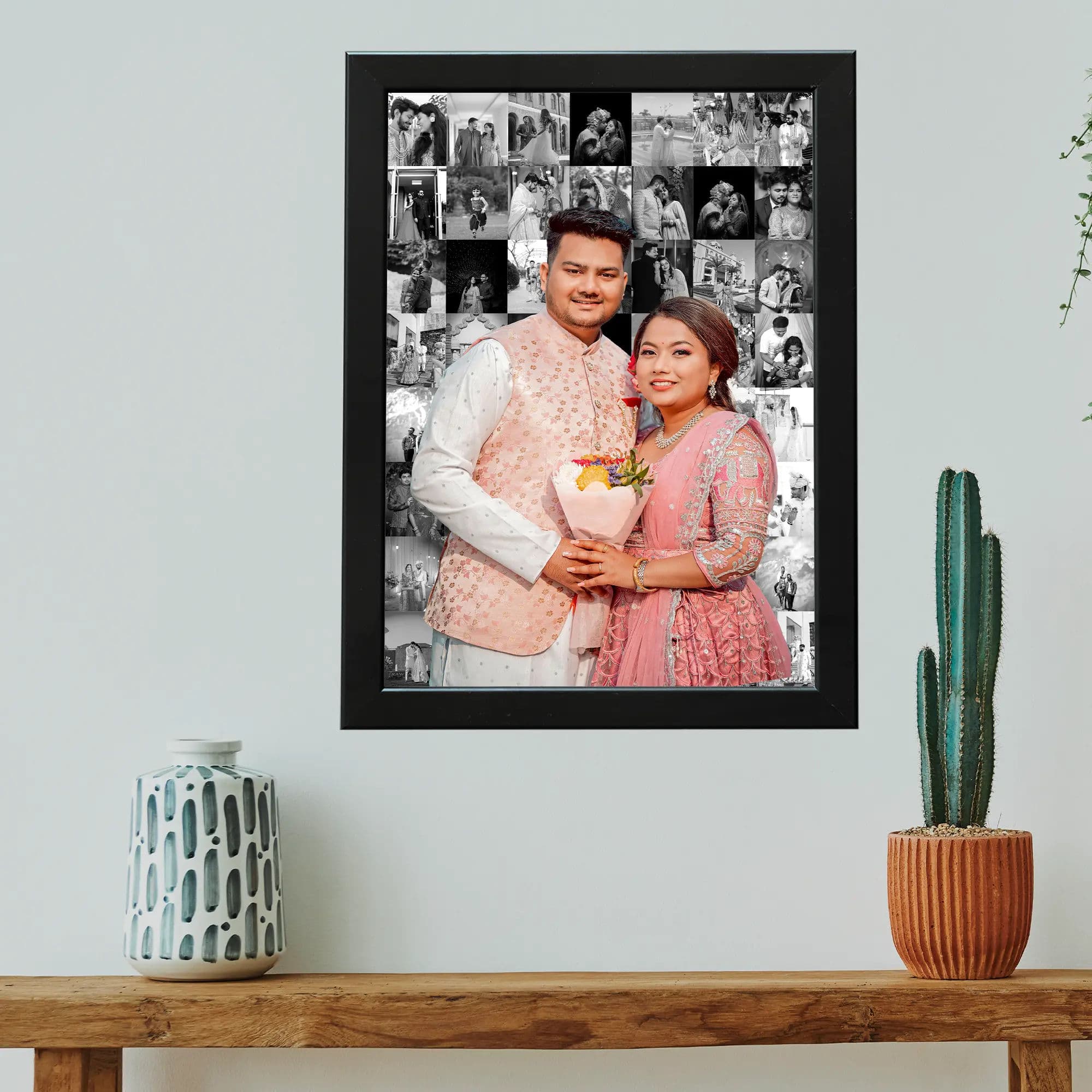 B/W Mosaic Photo Frame with Text - Image 5