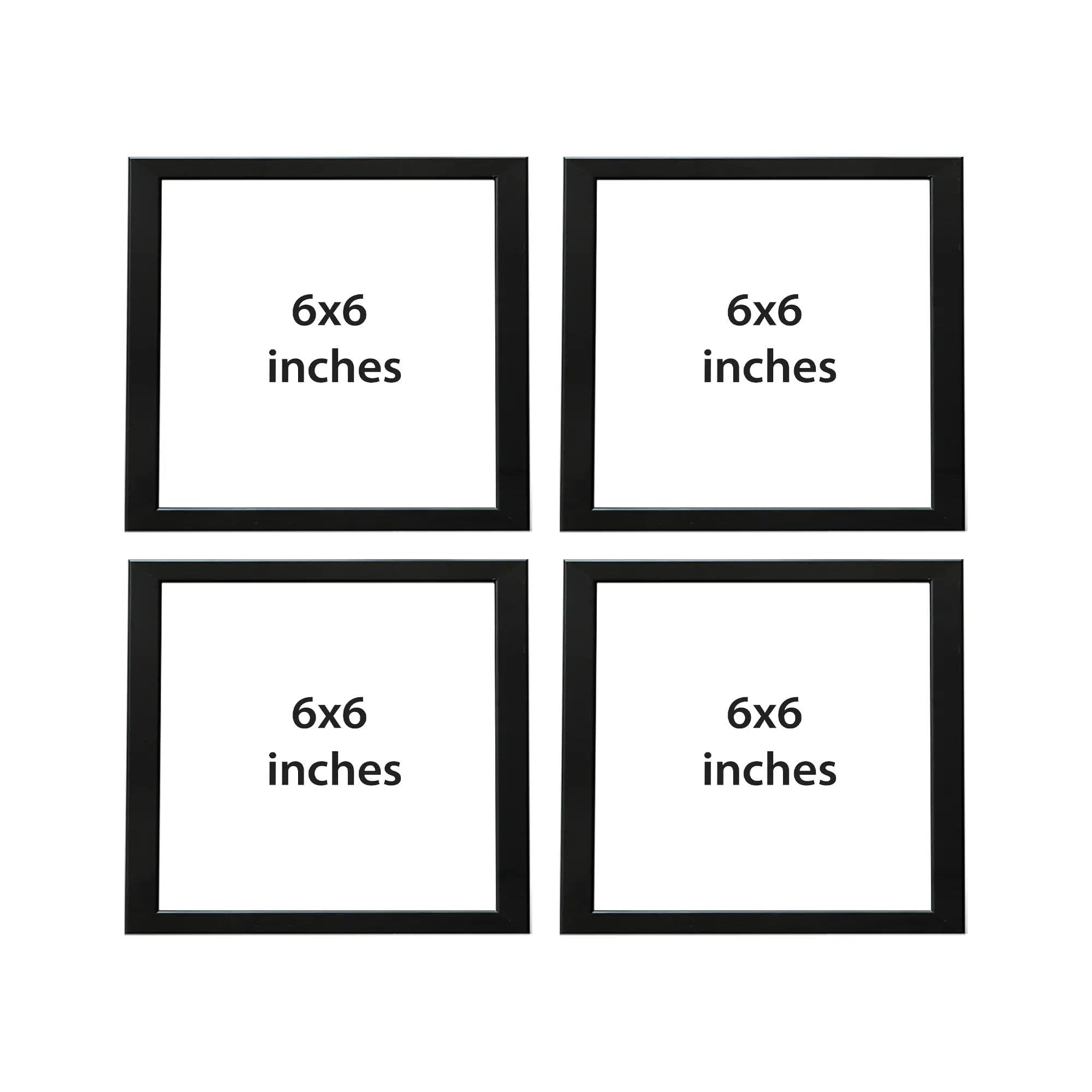 Set of 4 Square Wall Photo Collage Frames - Combo - Image 3