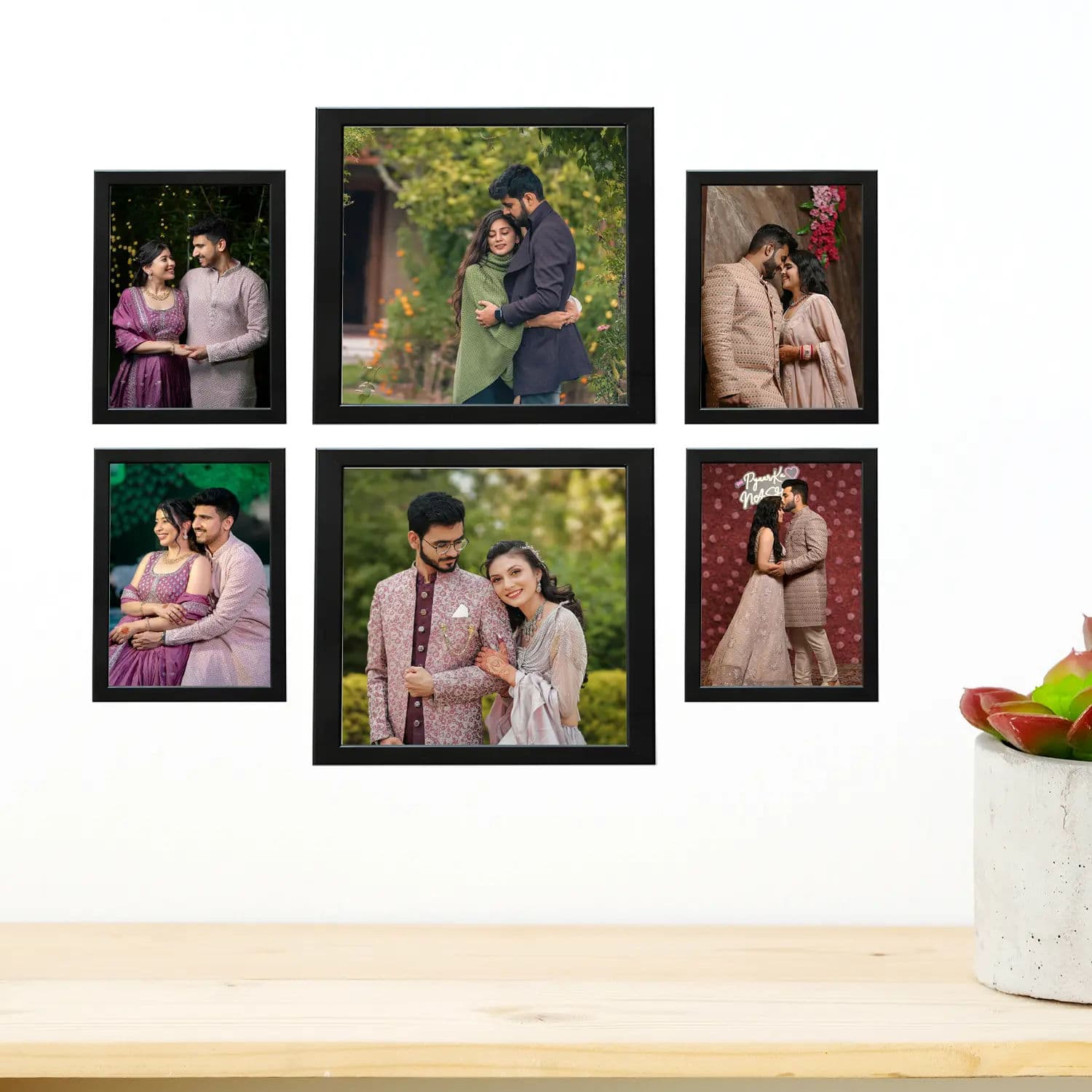 Set of 6 Wall Photo Collage Frames - Combo - Image 1