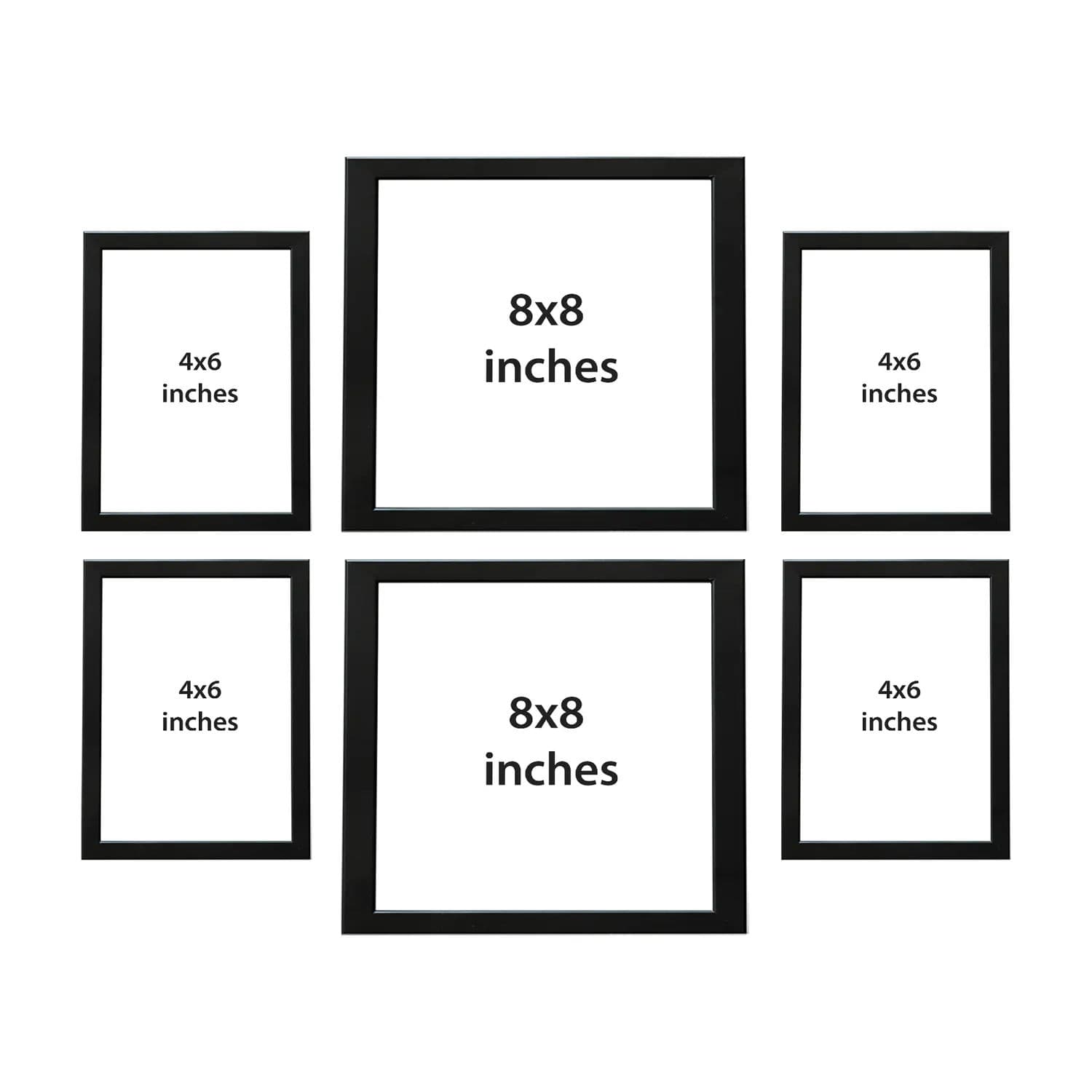 Set of 6 Wall Photo Collage Frames - Combo - Image 2